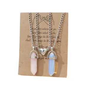 Pink and Blue Hexagon Prism Pairs