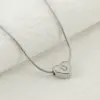 Wholesale Stainless Steel Simple Style Polishing Letter Heart Shape Pendant Necklace