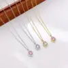 Wholesale PVD Coated 18K Gold Platinum Real Gold Plated Water Droplets 304 Stainless Steel Elegant Simple Style Waterproof Non Tarnish 304 Stainless Steel Pendant Necklace
