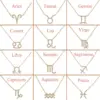 Copper Cable Chain Plating Inlay Constellation Zircon Pendant Necklace