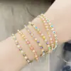 Wholesale Fashion Eye Copper 18k Gold Plated Artificial Gemstones Bracelets In Bulk