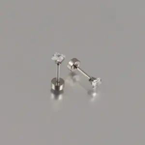 Silver Twisted Cake / 3mm Pair