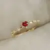 Wholesale Copper IG Style Shiny Inlay Heart Shape Zircon Rings