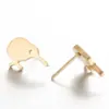 PVD Coated 18K Gold Real Gold Plated Animal 304 Stainless Steel Simple Style Waterproof Non Tarnish Ear Studs