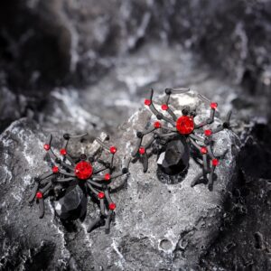Wholesale Halloween exaggerated black spider earrings