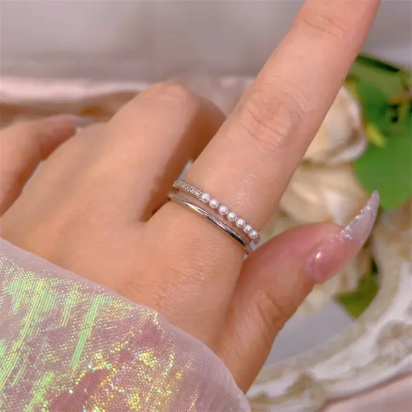 Wholesale Simple Style Bow Knot Copper Plating Inlay Zircon Open Rings