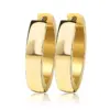Wholesale 1 Pair Commute Solid Color Plating Stainless Steel Gold Plated Earrings