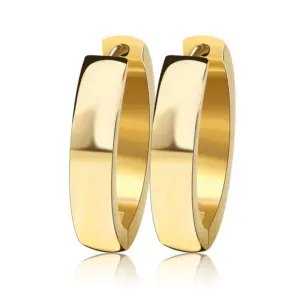 Wholesale 1 Pair Commute Solid Color Plating Stainless Steel Gold Plated Earrings