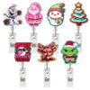 Wholesale Cute Christmas Snowman Series Retractable Rotating Doctor and Nurse ID Badge