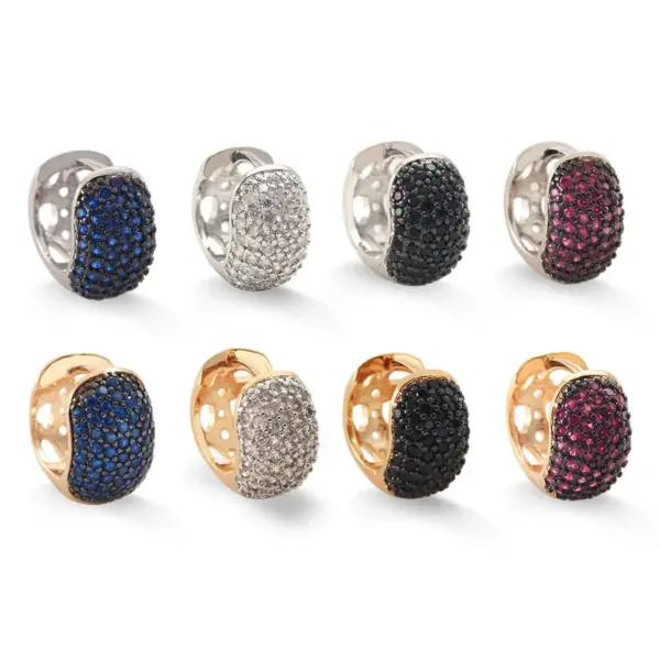 Simple Style Circle Copper Zircon 18K Gold Plated Gold Plated Earrings