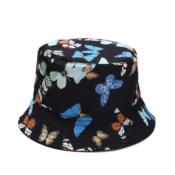 oly-227c0a8a01e6ae6c2751ced72211f826 Wholesale European and American New Colorful Butterfly Pattern Fisherman Hat Women's Summer Pure Cotton Double-sided Wearing Basin Hat Outdoor All-match Sun Hat
