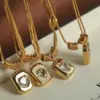 PVD Coated 18K Gold Plated Real Heart Shape 304 Stainless Steel Vintage Style Simple Waterproof Non Tarnish Pendant Necklace