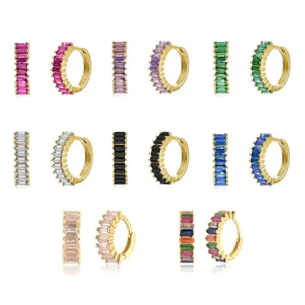 oly-228562d2795737356c6543b4bca89e89 Wholesale Fashion Geometric Plating Copper Artificial Gemstones Earrings