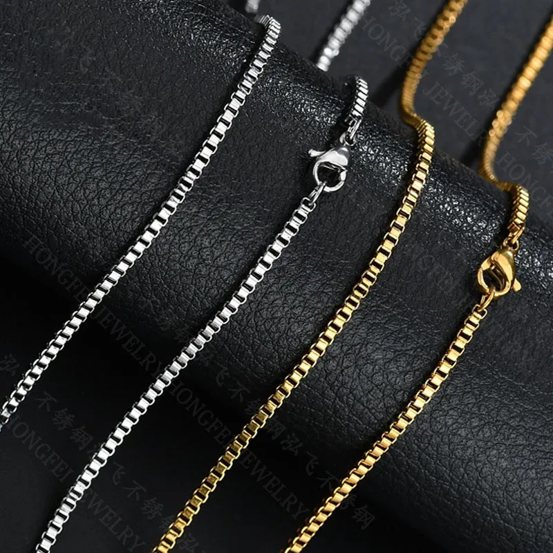 Wholesale PVD Coated Real Gold Plated Lines 304 Stainless Steel Simple Style Waterproof Non Tarnish 304 Stainless Steel Necklace