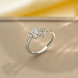 J122 Silver Starfish Full Diamond