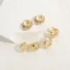 Wholesale 1 Pair Elegant Classic Style Solid Color Copper Plating Inlay Zircon 14k Gold Plated Earrings