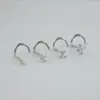 Wholesale 1 Piece Nose Rings & Studs Casual Hawaiian Tropical Geometric G23 Titanium Inlay Zircon Nose Rings & Studs Nose Pin