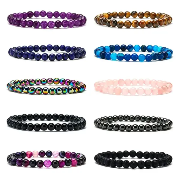 Wholesale Fashion Geometric Natural Stone Beaded Bracelets