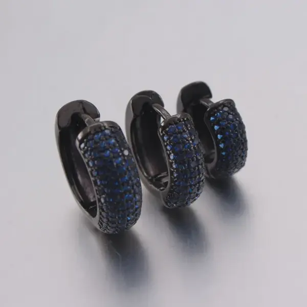 Wholesale Simple Style Circle Copper Zircon 18K Gold Plated Earrings