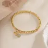 Wholesale Jewelry Simple Style Commute Geometric Imitation Pearl Copper Bracelets