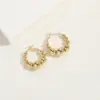Wholesale 1 Pair Elegant Luxurious Classic Style Ball Plating Copper 14k Gold Plated Hoop Earrings
