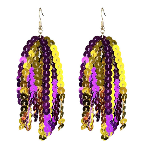 Wholesale Sports Season Multicolor Sparkling Tassel Earrings