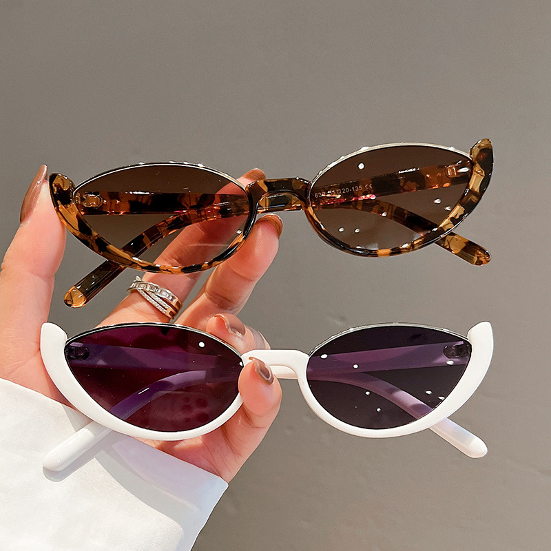 Wholesale Cross-Border New Cat-Eye Sunglasses European and American Fashion Iuencer Picks Ins Glasses Simple Avant-Garde Sunglasses Mixed
