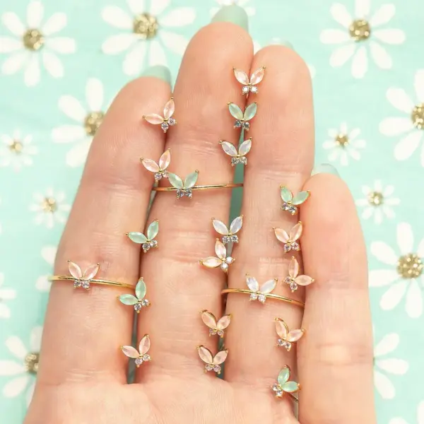 Wholesale Ear Cartilage Rings & Studs Animal Brass Gem