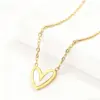 Wholesale Fashion Romantic Sweet Heart-Shaped Vacuum Electroplated (In Furnace) 18K Real Gold Plated Necklace Suitable For Women To Wear On Daily Dates Or Parties