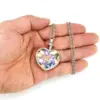 Wholesale Simple Style Heart Shape Natural Stone Plating Pendant Necklace