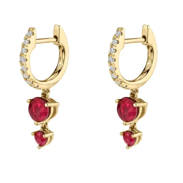 Wholesale 1 Pair Elegant Lady Heart Shape Plating Inlay Copper Zircon 18k Gold Plated Drop Earrings