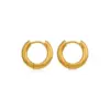 1 Pair Simple Style Solid Color Plating 304 Stainless Steel Stainless Steel Earrings