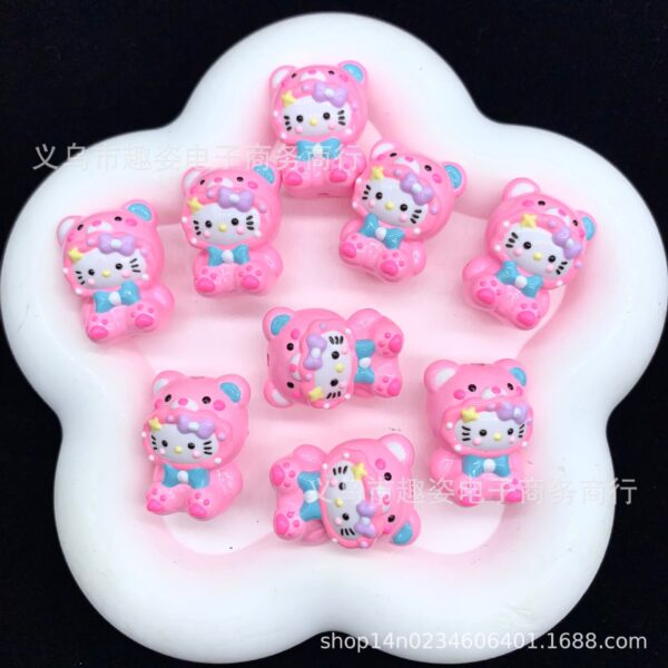 Wholesale Pink cartoon cat beaded bracelet