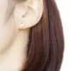 Wholesale Ion Plating (IP) 18K Gold Real Gold Plated Heart Shape 304 Stainless Steel Cute Sweet Waterproof Non Tarnish Small Stud Earrings Ear Studs