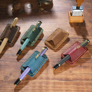 oly-22e6dccf9615c843b80a79733af39c9d Wholesale Single-piece top-grain cowhide leather notebook pen holder