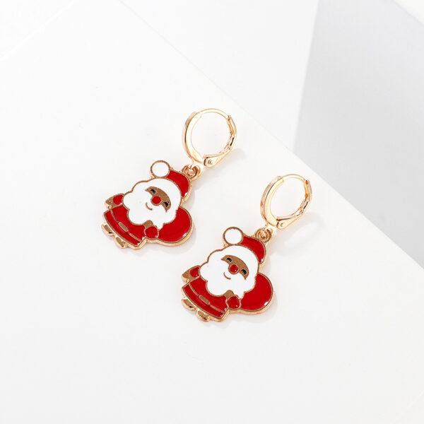 Wholesale Christmas Series EarringsCartoon Santa Claus Christmas Tree Earring