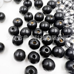 14mm black beads