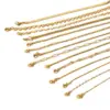 Wholesale 304 Stainless Steel Solid Color PVD Coated Real Gold Plated 18K Gold IG Style Modern Style Waterproof Non Tarnish Cuban Link Chain Curb Chain Figaro Chain Lobster Trigger Clasp Closure Gold Bracelets