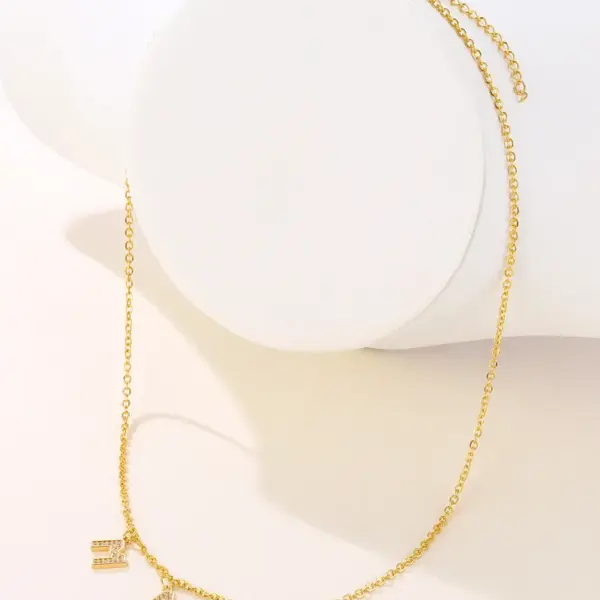Wholesale 304 Stainless Steel Stainless Steel Letter PVD Coated 18K Gold Plated Elegant Basic Plating Gold Silver Necklace