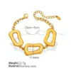 Wholesale Ion Plating (IP) Real Gold Plated 18K Gold Geometric Solid Color 304 Stainless Steel Elegant Waterproof Non Tarnish Bracelets Necklace