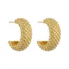1 Pair Ig Style Vintage Style French Style C Shape Water oplets Irregular Plating Copper 18k Gold Plated Ear Studs