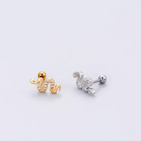1 Piece Ear Cartilage Rings & Studs Fashion Eye 316L Stainless Steel Copper Plating Inlay Zircon