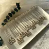 Wholesale Fashion Letter Titanium Steel Pendant Necklace Metal Inlay Shell Stainless Steel Necklaces