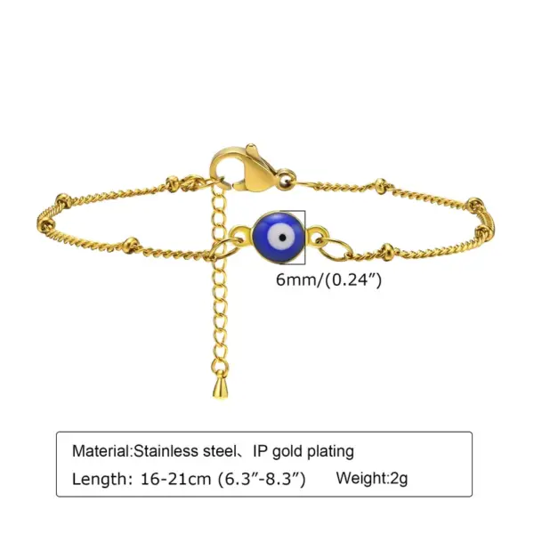Fashion Eye 201 Stainless Steel Stainless Steel Bracelets In Bulk