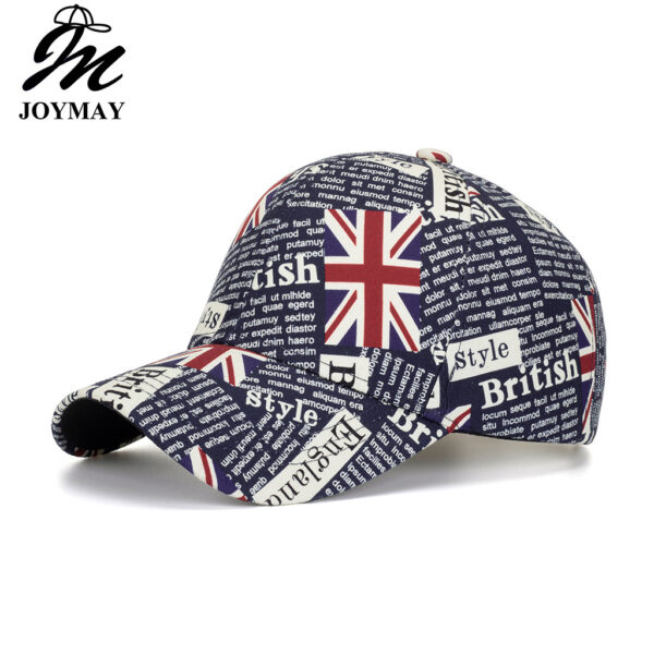 Wholesale Adult hat wholesale European and American men's and women's rice flag baseball cap cross-border British flag pattern sun hat B1129