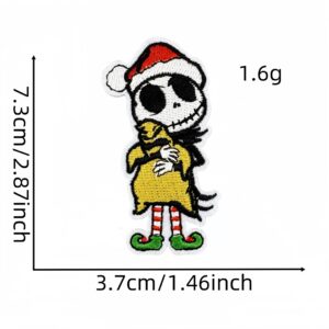 Colorful skull cloth sticker 7#