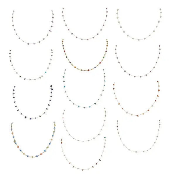 Wholesale Elegant Devil's Eye Stainless Steel Natural Stone Plating Necklace