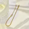 Wholesale Heart 304 Stainless Steel Titanium Steel Waterproof Non Tarnish No Inlaid PVD Coated Real Gold Plated 18K Gold Rose Gold Plated Women'S Anklet