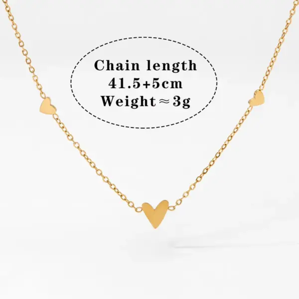 Real Gold Plated 304 Stainless Steel 316 Stainless Steel PVD Coated No Inlaid Heart Shape Waterproof Non Tarnish Modern Style Simple Style Bracelets Anklet Necklace For Women's
