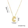 Wholesale Titanium Steel Copper 18K Gold Plated Casual Simple Style Inlay Letter Zircon Pendant Necklace
